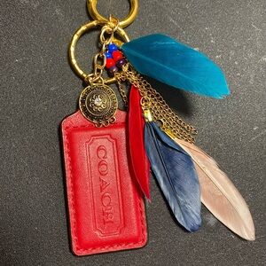 Coach Red Hangtag on Handmade Keychain